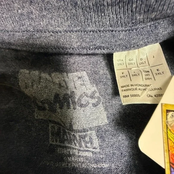 Marvel Comics Mens Blue Captain America Shield Logo Short Sleeve T-Shirt Sz 2XLT - Picture 4 of 7